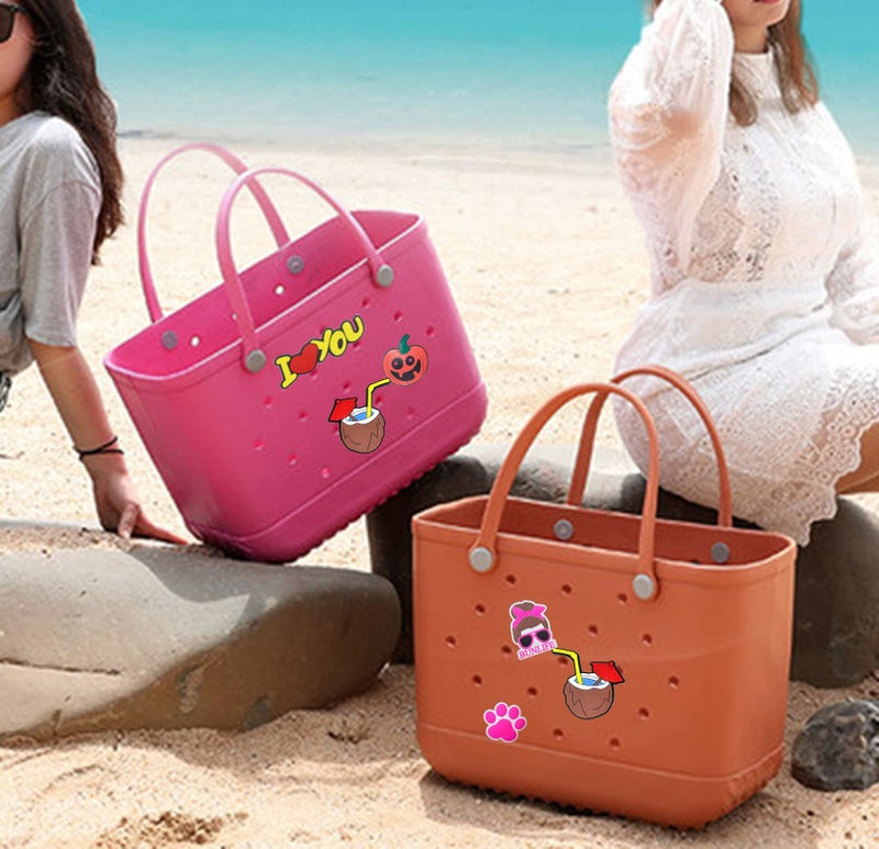 Lckaey Rubber Beach Bag Accessories-PVC Rubber decoration-for EVA Purse Bogg Inserts Sport Charms Y064Figure 7 - Image 2